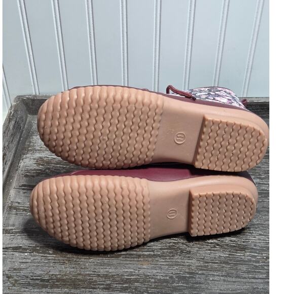 Simply Southern Women's Paisley Pink/Wine Duck Lace Up Boots Size 11 - Picture 7 of 8